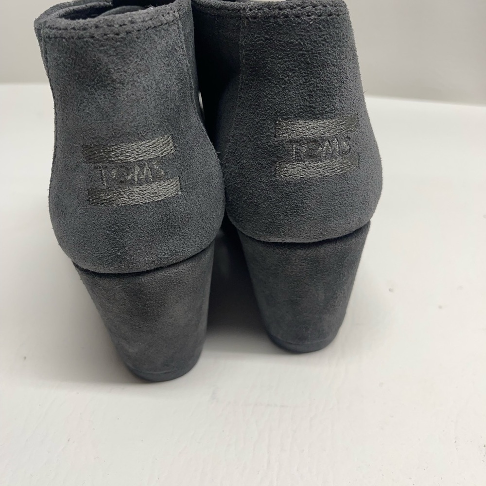 TOMS WOMENS wedges ankle boots leather size 9 - Picture 4 of 8
